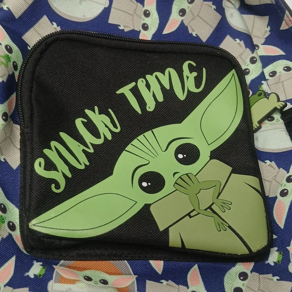 Disney Star Wars The Mandalorian Small Bookbag Backpack NEW BABY YODA Snack Time